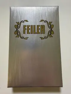 FEILER 花と動物刺繍 ハンカチ ネイビー