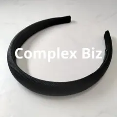Complex Biz クラシックギャザー フレキシフィットヘアバンド ブラッ