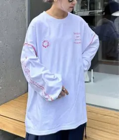 新品！ランダム刺繍USAコットンBIGロンTのサムネイル