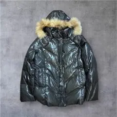 y2k 00s archive ファーダウンジャケット　ブラック　黒