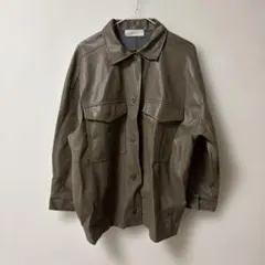 SELECT MOCA 茶色 レザージャケット フリーサイズのサムネイル