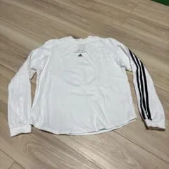 adidas ホワイト 長袖Tシャツ