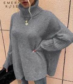 SHEIN グレー タートルネック セーター L