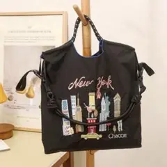 【完売品】Ball&Chain×チャコット★NYエコバッグMサイズ♡ブラック 大人気のチャコットシリーズ入荷しました🤗 ニューヨーク M