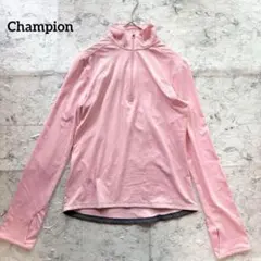 【チャンピオン】 ハーフジップウェア ピンク アームカバー 日焼け対策 日よけ