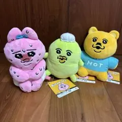 おぱんちゅうさぎ　ぬいぐるみセット 3体セット　脱帽カッパ　着衣グマ