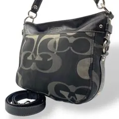 極美品 COACH コーチ ショルダーバッグ 2way シグネチャー キャンバス