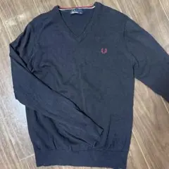 h*a様 FRED PERRY フレッドペリー　ネイビー Vネックニット XS