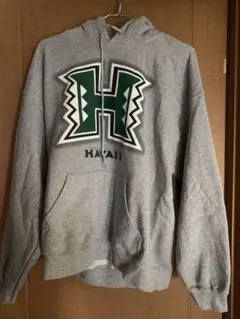 ハワイ大学　パーカー　H ロゴ　UNIVERSITY OF HAWAII グレー
