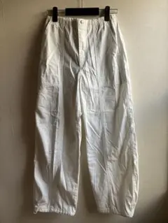 【お値下げ】GU コクーンジョガープルオンパンツ 丈標準 白色 フリーサイズ