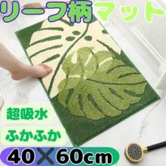 玄関マット 木の葉 モンステラ トイレマット バスマット 落葉 北欧 ハワイアンのサムネイル