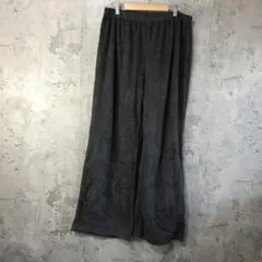 Y5731古着　無地パンツ　パジャマパンツ　チャコール　90s Y2K