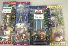 ハローキティ 根付 ストラップ まとめ売り 4点 ご当地 岡山限定 沖縄限定