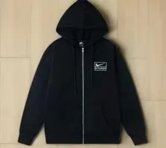 値下げ交渉可 正規品 STUSSY NIKE ジップアップパーカー ブラック 中古・古着通販】stussy (ステューシー) NIKE (ナイキ) ジップ