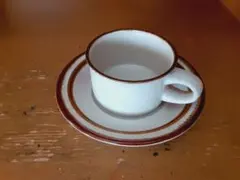 陶器製カップとソーサーセット