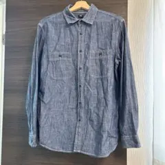 ユニクロ　シャンブレーワークシャツ 長袖