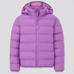 超美品✨ユニクロ ライトウォームパデットパーカ パープル　150