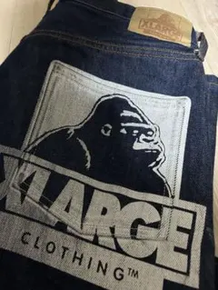 XLARGE ゴリラプリント 濃紺デニム