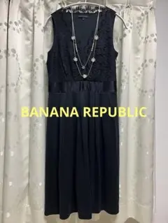 BANANA REPUBLIC ブラック ノースリーブ ワンピース サイズ4