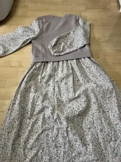 GLACIER 花柄ロングワンピース 長袖