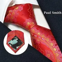 美品 ポールスミス ネクタイ ペイズリー柄 ジャガード ハイブランド 高級