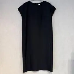 Ballsey| ボルジー 濃紺 ひざ丈ワンピース 半袖