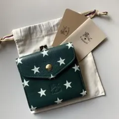 【新品】イルビゾンテ がま口 二つ折り財布 ローズマリー グリーン 星柄 スター