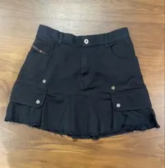 【美品】DIESEL デニムスカート ミニスカート 黒　ディーゼル