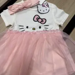 Hello Kitty 半袖ワンピース ヘアバンド付のサムネイル