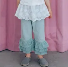 SoftCheese　レースパンツ 120サイズ グリーン