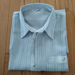 ストライプ 長袖シャツ Mサイズ グレー