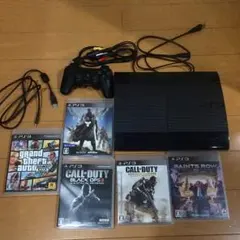 PS3 ブラック 250GB ソフト5個付