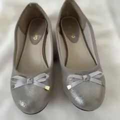 キャサリン・ハムネット シルバー バレエシューズ　　23.5cm