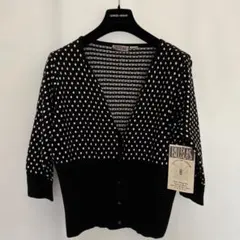 BILL BLASS ポルカドットカーディガン XL
