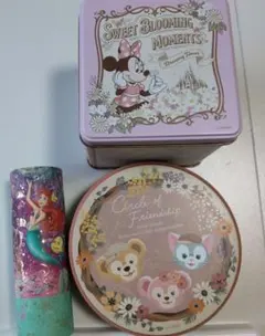 ディズニー 空き缶 空き箱 ミニー アリエル ダッフィー