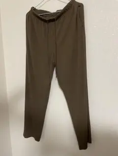 GU ブラウン ワイドパンツ 32-34