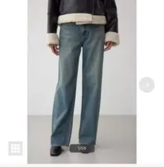 AZUL by MOUSSY ハイウエストワイドデニム S