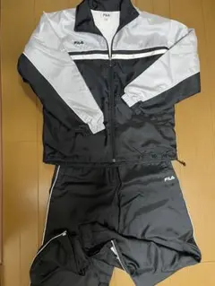 FILA ジャージ 上下セット 長袖長ズボン 黒 グレー