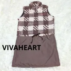 VIVAHEART　ビバハート　中綿ワンピース　ボア　ベスト　ゴルフ
