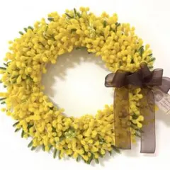 フラワーリース・春リース・ミモザ