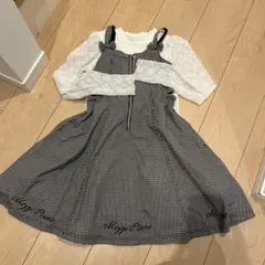 メゾピアノ　チェック柄ワンピース　140