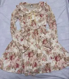 リズリサ　ピンク系フラワープリント ワンピース　y2k