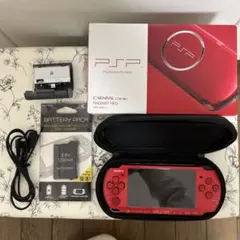 【中古品】SONY PSP-3000 RR ラディアントレッド 本体他セット