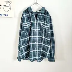 ロユタ　ネルシャツ　チェック柄　長袖　カジュアル　オーバーサイズ◎