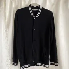 黒 スタジャン　トレーナー素材