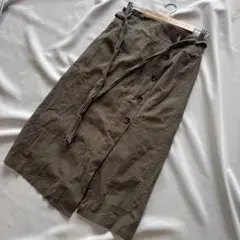 HK WORKS LONDON ロングスカート　ボタン　巻きスカート　L