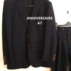 日本製　AOKI ANNIVERSAIRE ネイビー スーツ A7 3点セット