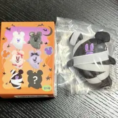 2025 ディズニーハロウィン　ぬいぐるみチャーム ミッキーオバケ 黒包帯