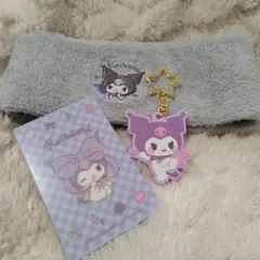 Kuromiちゃん☆3点セット☆ヘアバンドとチャーム、カード型ミラーのセット