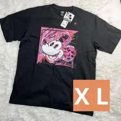 ユニクロUT ミッキー Tシャツ XL 黒 新品 ディズニー